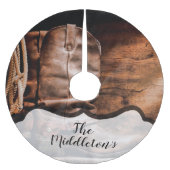 ツリースパーソナライズされたカートカウボーイブーツバーンウッドロス ブラッシュドポリエステルツリースカート (正面)