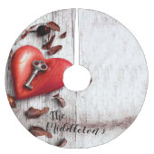 ツリースパーソナライズされたカート国木材鍵へ私のHea ブラッシュドポリエステルツリースカート (正面)