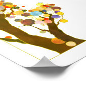 ツリーズお洒落バースデーパーティーゲストサイン ポスター (角)