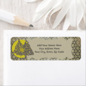 ツリーズアンドスノーフレークスホリデイ差出人住所ラベル ラベル (インサイチュ)