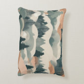 ツリーズアンドマウンテンズボホ抽象デザイン アクセントクッション (裏面(縦))