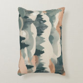 ツリーズアンドマウンテンズボホ抽象デザイン アクセントクッション (正面(垂直))