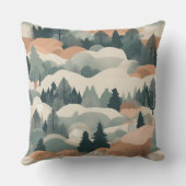 ツリーズアンドマウンテンズボホ抽象デザイン クッション (裏面)