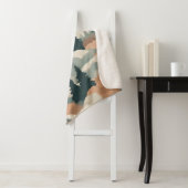 ツリーズアンドマウンテンズボホ抽象デザイン シェルパブランケット (インサイチュ)