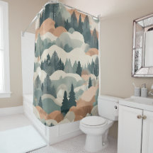 ツリーズアンドマウンテンズボホ抽象デザイン