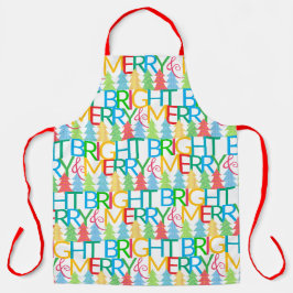 ツリーズカラフルホリデーエプロン エプロン