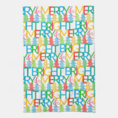 ツリーズカラフルホリデーキッチンタオル キッチンタオル (縦)