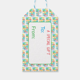 ツリーズカラフルホリデーギフトラベル ギフトタグ