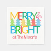 ツリーズカラフルホリデーナプキンス スタンダードカクテルナプキン (正面)