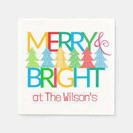 ツリーズカラフルホリデーナプキンス スタンダードカクテルナプキン