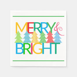 ツリーズカラフルホリデーナプキンス スタンダードカクテルナプキン