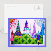 ツリーズコラージュ、ハッピーホリデー シーズンポストカード (正面/裏面)