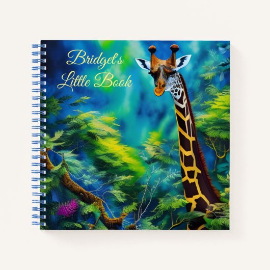 ツリーズスパイラルノートの高いキリン ノートブック (正面)