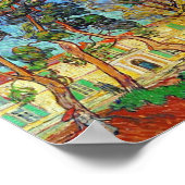 ツリーズセントポール病院ガーデンバンゴッホファインアート ポスター (角)