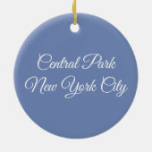 ツリーズニューヨークNYCサンライズセントラルパークスカイライン セラミックオーナメント (裏面)