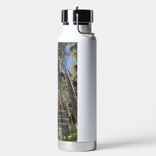 ツリーズフォレストウッズソロー感動的引用文 ウォーターボトル (左面)