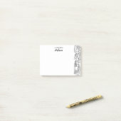 ツリーズブラック&ホワイトイラストレーション パーソナライズされた ポストイット (デスク上)