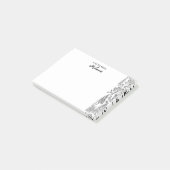 ツリーズブラック&ホワイトイラストレーション パーソナライズされた ポストイット (アングル)