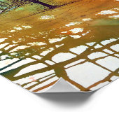 ツリーズブルーラストウォーターカラーインクツリーアートプリント ポスター (角)