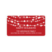 ツリーズモダンホリデーズクリスマス差出人住所 ラベル (正面)