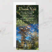 ツリーズリフレクション秋悔やみや弔慰サンキューP サンキューカード (正面/裏面)