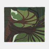 ツリーズ植物学自然 フリースブランケット (正面(横))