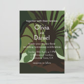 ツリーズ植物性自然目的地の結婚式 招待状 (スタンド正面)