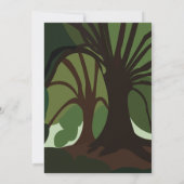 ツリーズ植物性自然目的地の結婚式 招待状 (裏面)