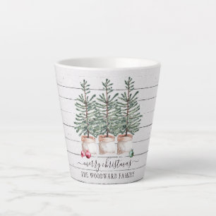 ツリーズ素朴クリスマスホリデーラテマグ カフェラテマグ