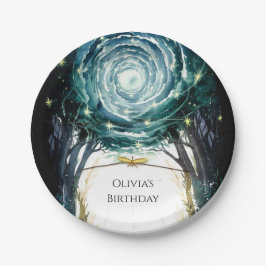ツリーズ魔法ウッドランド誕生日 ペーパープレート