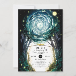 ツリーズ魔法ウッドランド誕生日 招待状