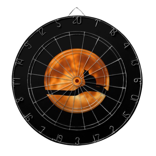 ツリーダーツボードに登場する黒猫のシルエット ダーツボード (正面)