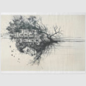 ツリーデカップシルエットライオンヘッド 薄葉紙 (正面)