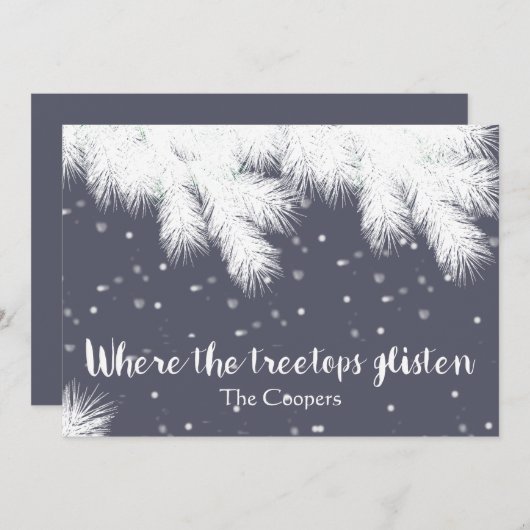 ツリートップが輝くクリスマス お名前を入れて シーズンカード (正面/裏面)