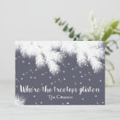 ツリートップが輝くクリスマス お名前を入れて シーズンカード (スタンド正面)