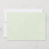 ツリートップベビーシャワーグ男女兼用リーン 招待状 (裏面)