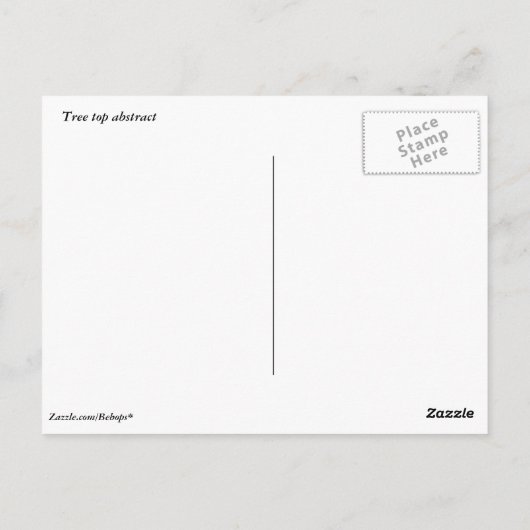 ツリートップ抽象芸術はがき ポストカード (裏面)
