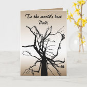 ツリートップ抽象芸術ファーザズデイカード カード (黄色い花)