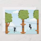 ツリートップ誕生日アドベンチャーパークアウトドアフォト 招待状 (裏面)