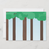 ツリートップ誕生日アドベンチャーパークアウトドアフォト 招待状 (裏面)