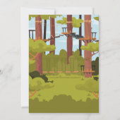 ツリートップ誕生日アドベンチャーパークアウトドア招待状 招待状 (裏面)