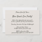 ツリートランク、アコルン、花の新年 招待状 (裏面)