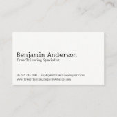 ツリートリマーの専門家 名刺 (裏面)