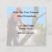 ツリートリマーシンプルビジネスカードデザイン スクエア名刺 (正面)