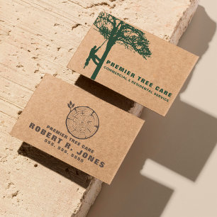 ツリートリミングサービスプロフェッショナルアーボリストロゴ 名刺