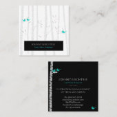 *～*ツリードクターブルーバード樺の木ツリーアーボリスト スクエア名刺 (正面/裏面)