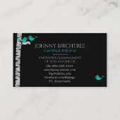 *~*ツリードクター樺の木ツリーアーボリストブルーバード 名刺 (裏面)