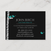 *~*ツリードクター樺の木ツリーズアルボリストブルーバード 名刺 (裏面)