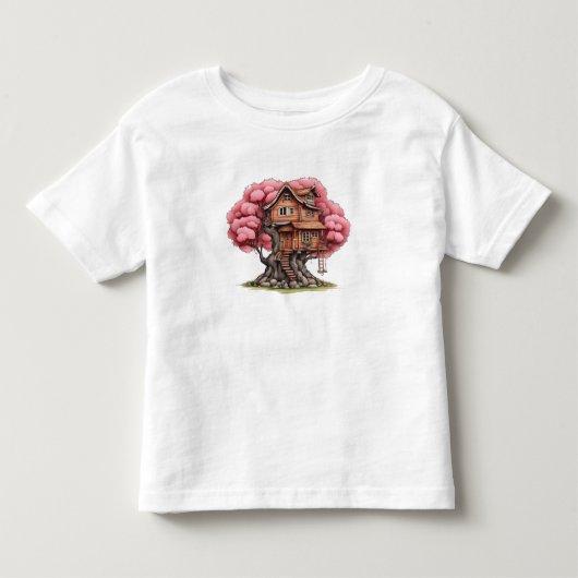 ツリーハウスさくらんぼツリー トドラーTシャツ (正面)