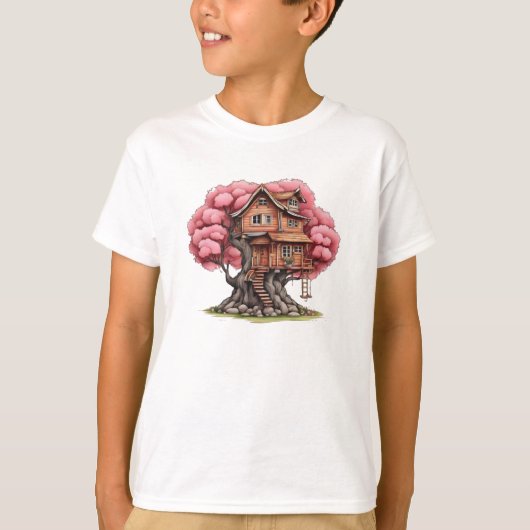 ツリーハウスさくらんぼツリー Tシャツ (正面)